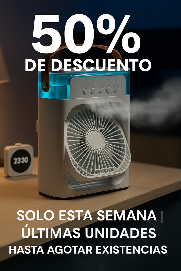 Ventilador Climatizador con pulverizador portátil